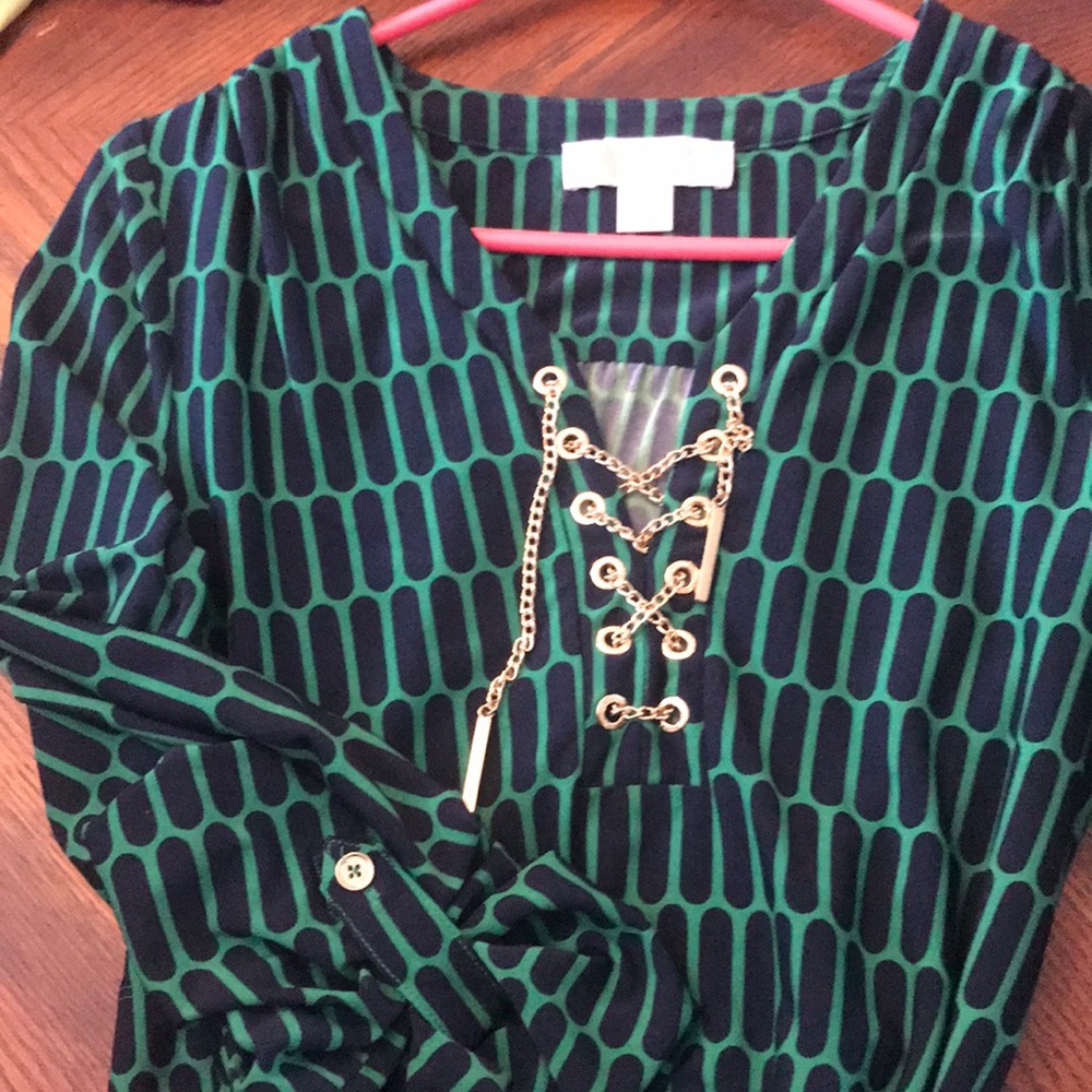 Navy and green Michael Kors Dress.